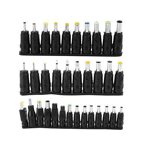 34 DC-Klinkenstecker-Adapterspitzen, Netzteil-Klinkenstecker-Adapterspitze Laptop-Leistungstransformator-Spitzenkits Notebook-Netzladestecker-Adapter, kompatibel für die meisten Notebooks von N+B