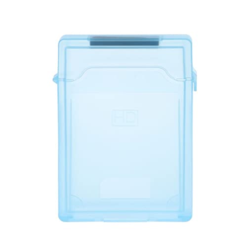 Aufbewahrungsschutzbox für 2,5-Zoll-IDE-SATA-Festplatten, tragbares Kunststoffgehäuse für Externe Festplatten mit Schnallendesign, staubdicht, stoßfest, langlebige Schutzbox (blau) von N+B