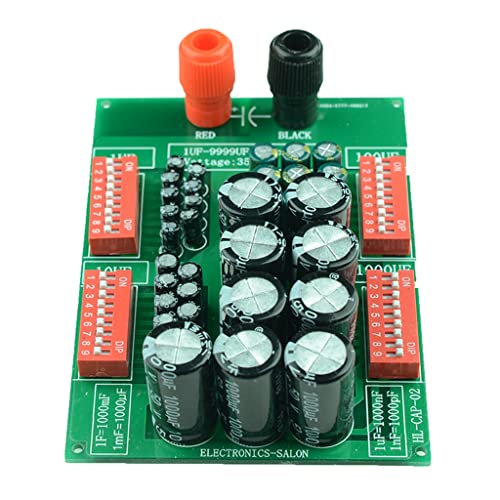 CAP Platine für DIN Schienenmontage, 1uF bis 9999 uF Step-1uF programmierbare Kondensatorplatine mit vier Dekaden von N+B