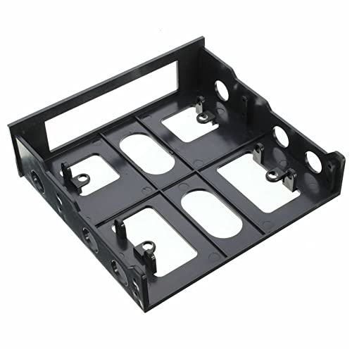 N+B Festplattenhalterung, SSD HDD Tray Caddy kompatibel für Diskettenlaufwerk 3,5" bis 5,25" Festplattenadapter Festplattengehäuse Gehäuserahmen Stützrahmen für Computerlaufwerksschacht von N+B