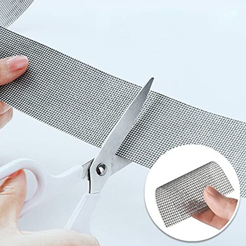 N+B Fliegengitter Reparatur Set,Selbstklebend Glasfaser Reparatur Klebeband,Türen Fenster Insektenschutz Klebeband Bildschirm Reparatur Band Fiberglas Wasserdichtes Band(200CM X 5CM) (Black) von N+B
