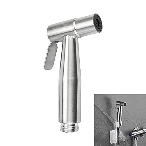 SPEACOUR Edelstahl Sprayer Bidet-Toilettensprüher Edelstahl WC Duschkopf Bidet Handbrause Bidet-Toilettensprühgerät Bidet-Sprühkopf Hand-Bidet-Sprayer zum Reinigen von Autos, Toiletten, Badewannen von SPEACOUR