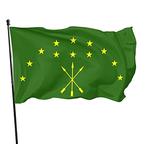 Circassische Flagge, 90 x 150 cm, für den Außenbereich, Garten, Dekoration, Zuhause, Banner, UV-beständig, lichtbeständig von N\A