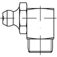 DIN 71412 Kegelschmiernippel 5.8 M 6 x 1 SW 9 galv. verzinkt von Industrial Quality Supplies