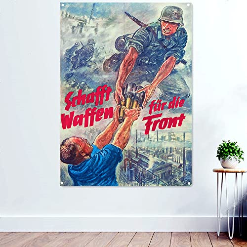 Create Weapons for the Front Zweiten Weltkrieg Poster Drucke Wandkunst Tapisserie Deutsches Empire Banner H?ngende Flagge Wanddekoration Malerei 96x144 cm (38x57 Zoll) von N\A