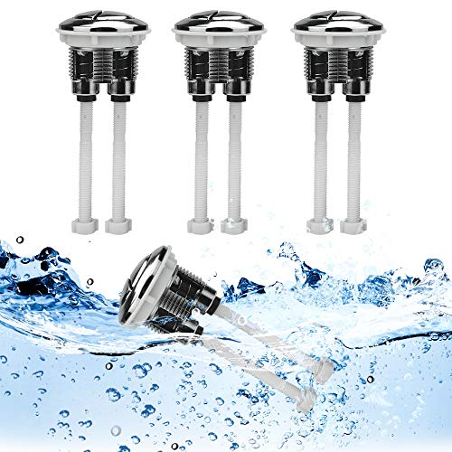 FAVENGO 4 Stücke Toilettenspülknopf Dual Flush Button Rund Spülkasten Druckknopf WC Push Button Doppelte Drucktaste mit Stabl für Wassertank Spülung Toilette Ersatzteil von Favengo