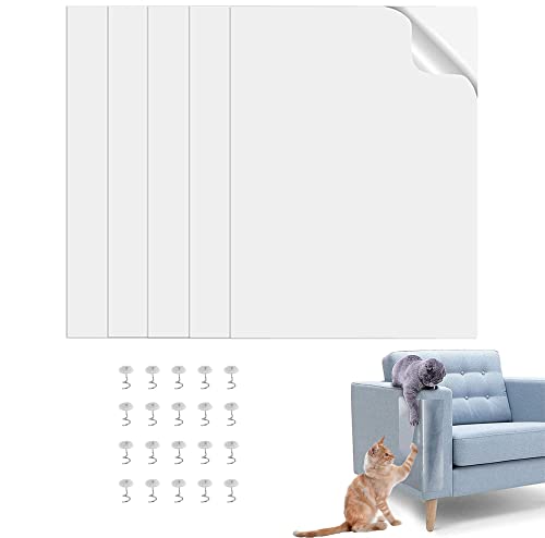 Rifrpha 5 Stück Katze Kratzschutzfolie 30 * 40cm Katze Kratzschutz Sofa Selbstklebend Katzen Kratzschutz für Möbel Transparenten Kratzschutz für Haustiere Antikratzfolie Katzen für Türen, Wände, Tür von Rifrpha