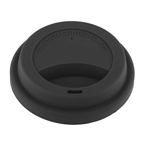 Kaffeebecher Deckel Silikon Becher Abdeckung Wiederverwendbar für Tee Kaffee Glas Trinken Schwarz von N\A