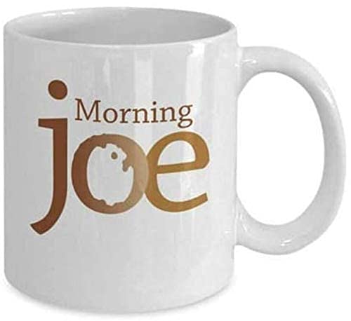 Kaffeetasse mit Aufschrift "Morning Joe", Weiß von N\A