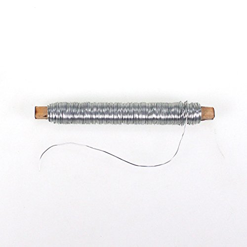 N/A 1 Rolle Wickeldraht verzinkt Silber Blumendraht Bindedraht a 100g 0,65mm von N/A