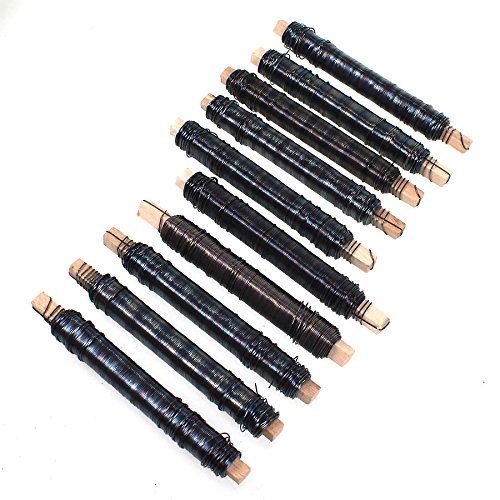 N/A 10 Rollen Wickeldraht blau geglüht Blumendraht Bindedraht a 100g 0,65mm 1kg von N/A