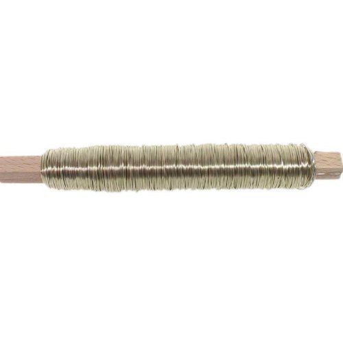 N/A 100g Deko Lackdraht 0,5mm Bindedraht Basteldraht Wickeldraht Draht Dekodraht, Farbe:Champagner von N/A