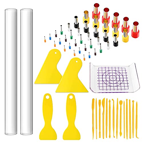 Allazone 61 Stück Polymer Clay Tools Set Modellierwerkzeug Set, Edelstahl Polymer Lehm Cutter Acryl Tonroller Set mit Acrylplatte Plastikspatel für DIY Ton Handwerk machen Allazone 61 Stück Polymer Clay Tools Set Modellierwerkzeug Set, Edelstahl Polymer Lehm Cutter Acryl Tonroller Set mit Acrylplatte Plastikspatel für DIY Ton Handwerk machen von Allazone