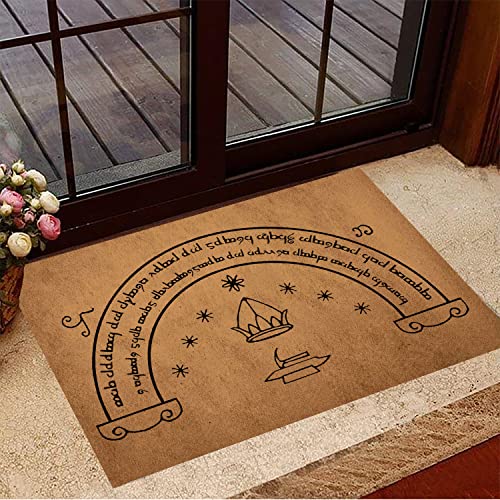 N/Ａ LOTR Fußmatte Speak Friend and Enter Welcome Mat Fußmatten-Dekoration deko Wohnzimmer 40x60cm grau von N/Ａ