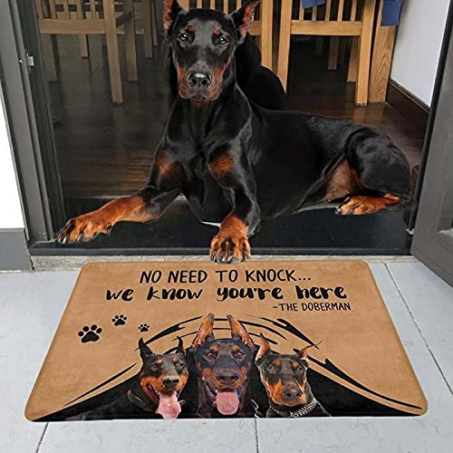 N/Ａ Fußmatte innen fussmatte außenAusgezeichneter Dobermann, Keine Notwendigkeit, Design-Fußmatte für Zuhause zu klopfen deko Wohnzimmer von N/Ａ