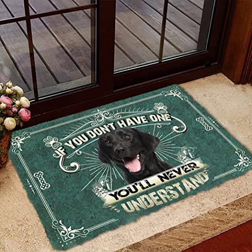N/Ａ Fußmatte innen fussmatte außenHaben Sie eine Schwarze Labrador Retriever-Fußmatte deko Wohnzimmer von N/Ａ