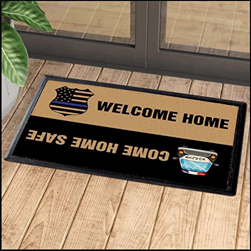 N/Ａ Fußmatte innen fussmatte außenNice Design Police Welcome Home Fußmatte Home Decor deko Wohnzimmer von N/Ａ