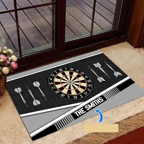 N/Ａ Fußmatte innen fussmatte außenTarget Darts Metall Fußmatte Home Decor Benutzerdefinierten Namen deko Wohnzimmer von N/Ａ