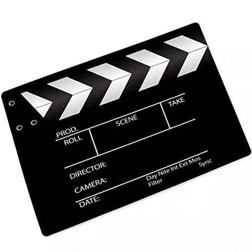 N/Ａ Innen-Fußmatte Coole Kino Movie Clapper Board Badezimmer Fußmatte Lustige Awesome Film Clapboard Willkommen Haustür Matte Teppich Teppich Gummi Geschenk Weihnachten-60X90CM von N/Ａ