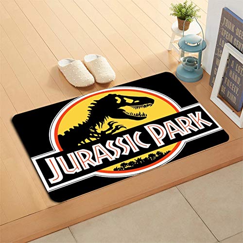 N/Ａ Innen-Fußmatte Jurassic Fußmatte Boden/Bad/Küche/Strandmatte Flanell Schwamm Stoff 3D gedruckt Shaggy Dekoration für Schlafzimmer-20x32 inch von N/Ａ