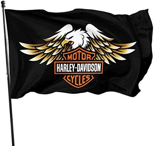 "N/A" LLMMM Harley Davidson Fahnen Flagge Flag Banner Polyester Material Gartenbalkon Gartendekoration Im Freien 90x150cm von "N/A"