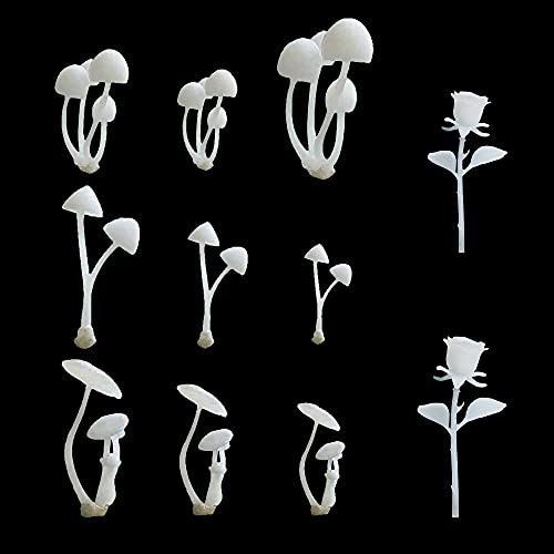 NA Woohome 11 Stück 3D Epoxy Silikonform Resin Mould, Mini Pilz Gießform Füller Harz Schmuck Schmuckherstellung für Silikonformen von Woohome