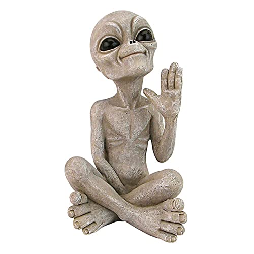 NA Alien-Statue, Kunstharz, Alien, Schreibtisch-Ornament, Alien, Gartendekoration, Kunstharz, Kunstfigur für Innen- und Außenbereich von N\A