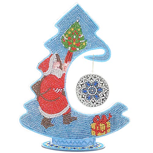 N\A Diamond Painting Weihnachten Deko, Weihnachtsbaum Beidseitig Diamant Malerei Malen Nach Zahlen, Im Dunkeln Leuchten Weihnachtsbaum, Weihnachtsdeko Basteln for House Tisch Dekoration (Mandala) von N\A