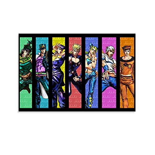 NA Druck Auf Leinwand Jojos Bizarre Adventure 5 Poster, dekoratives Gemälde, Wohnzimmer, Malerei, 60X90cm Kein Rahmen von N\\A