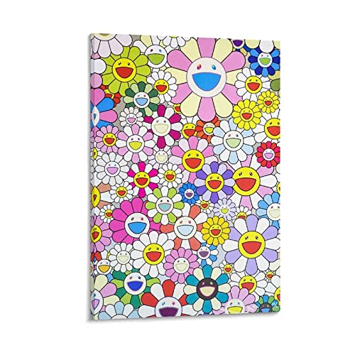 NA Druck Auf Leinwand Takashi Murakami Flower Smilemodernes Familienschlafzimmerdekor 60X90cm Kein Rahmen von N\\A