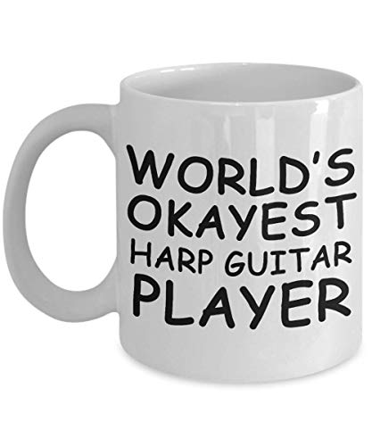NA Funny Worlds okayester Harfengitarrist Mug - Geschenkidee Einzigartige Musik Geburtstagsgeschenk Neuheit Wertschätzung Kaffeetasse Keramik für Männer Frauen von N\A