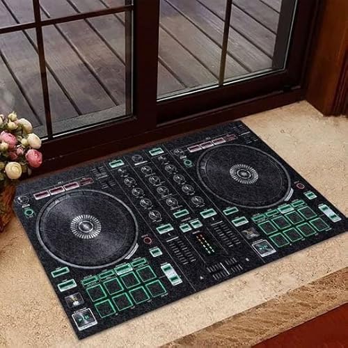 NA Fussmatte Aussen Haustür DJ Green Board Lustige Fußmatte für drinnen und draußen, warmes Hausgeschenk, Willkommensmatte, Geschenk für DJ Schlafzimmer deko Wohnzimmer von N\\A