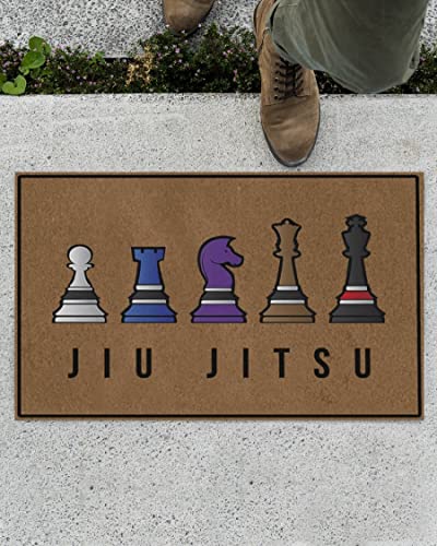 NA Fussmatte Aussen Haustür Jiu-Jitsu-Schach-Fußmatte für den Innen- und Außenbereich, Willkommensmatte, Heimdekoration, lustige Fußmatte, Geschenkidee Schlafzimmer deko Wohnzimmer von N\\A