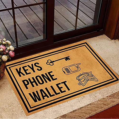 NA Fussmatte Aussen Haustür Keys Phone Wallet Lustige Fußmatte für drinnen und draußen, warmes Hausgeschenk, Willkommensmatte, Geschenk für Freunde, Familie Schlafzimmer deko Wohnzimmer von N\\A