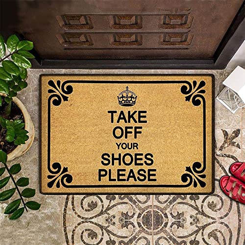 NA Fussmatte innen Ziehen Sie Bitte Ihre Schuhe aus Fußmatte Keine Schuhe Fußmatte Haustürteppich Eingangstürteppich deko Wohnzimmer von N\\A