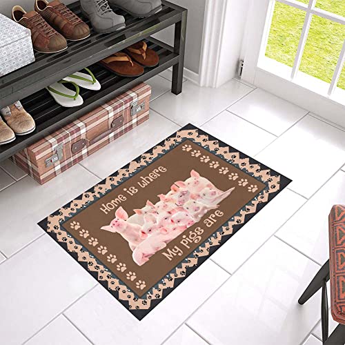 NA Fußmatte innen außen fussmatte Pig Home ist wo Fußmatte Geschenke deko Wohnzimmer von N\\A
