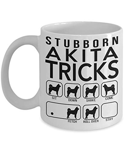 NA Hartnäckige Akita-Tricks - Awesome Dog Fetch Mug - Bester Hundetrainer-Pokal Aller Zeiten - Lustiger Kaffee-Akita-Becher - Perfektes Ideengeschenk von N\A