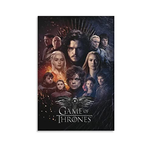 NA Leinwand Bedrucken Game of Thrones Tapete,Wohnzimmer, Poster, Schlafzimmer, Gemälde 60X90cm Kein Rahmen von N\\A