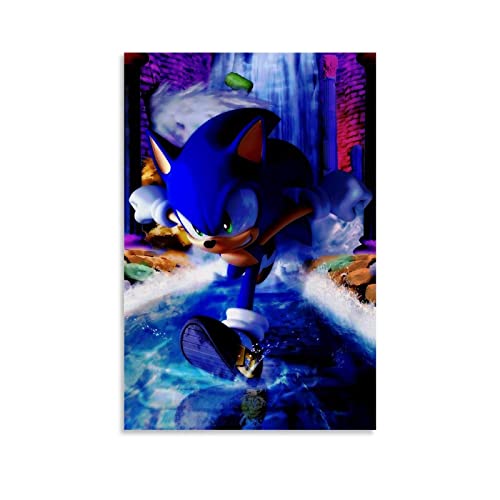 NA Leinwand Bedrucken Sonic The Hedgehog Bilddruck Moderne Familienzimmer Dekor Poster 60X90cm Kein Rahmen von N\\A