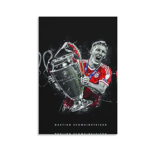 NA Leinwand Bilder Bastian Schweinsteiger Room Decor for Teen Girls Wall Painting for Living Room Bathroom Kitchen Wall Art 60X90cm Kein Rahmen von N\\A