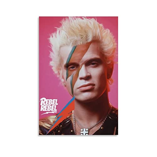 NA Leinwand Bilder Billy Idol Art Cool Singer for Teen Girls Wandmalerei für Wohnzimmer Badezimmer Küche Wandkunst 60X90cm Kein Rahmen von N\\A