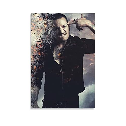 NA Leinwand Wandkunst Malerei Chester Bennington Zimmerdekoration für Teenager-Mädchen, Wandmalerei für Wohnzimmer, Badezimmer, Küche, Wandkunst 60X90cm Kein Rahmen von N\\A