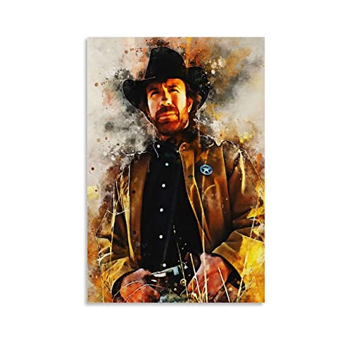 NA Leinwandbild Chuck Norris Texas Ranger Poster dekorative Malerei Wohnzimmer Poster Schlafzimmer Malerei 60X90cm Kein Rahmen von N\\A