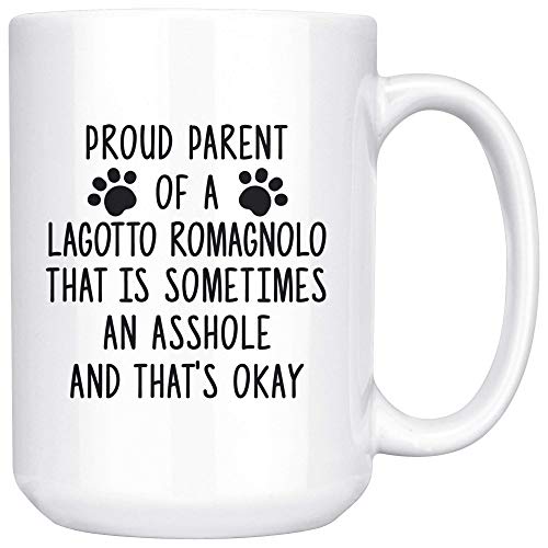 NA Lustige Lagotto Romagnolo Geschenke Tasse Kaffeetasse Hund Mama Papa Besitzer Liebhaber Mama Geburtstag Geschenk Idee F-92Z von N\A