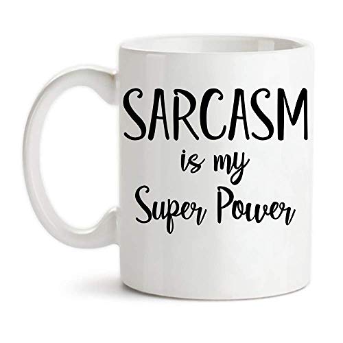 NA Lustiger Humor-Becher, Sarkasmus ist Meine Superkraft, keramische Kaffeetasse/Tasse/Trinkgeschirr, Hochglanz von N\A