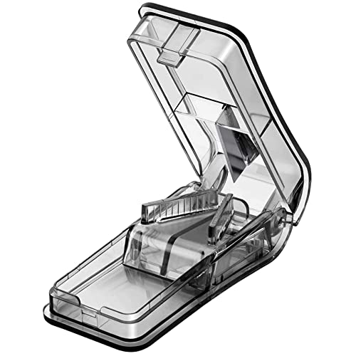 NA NA Medizinschneider 8 Punkte Tragbare Tablettenschneider Spender Medizin Schneidbox Splitter Pillenschneidebox von N\A