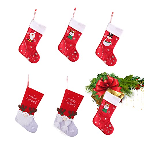 Tiuxiu Weihnachtsstrumpf, 5 PCS Weihnachtsstrumpf Weihnachtsstrumpf Personalisiert Nikolausstrumpf Nikolausstiefel Zum Befüllen Hängende Weihnachtssocke Für Kamin Weihnachtsbaum Weihnachtsdeko von Tiuxiu