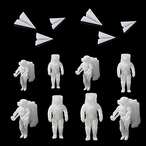 NA Woohome 14 Stück Resin Mold Modellierung Mini Astronaut Papierflieger Füllmaterial Harz Füller 3D Epoxy Silikonform Füller Resin Mold Filler für Handgemachtes Geschenk, Silikonformen von Woohome