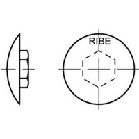 RIBE-Käppi 17 M 20, M 22 Kunstoff grau Kunststoff S von Industrial Quality Supplies
