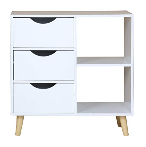 Sideboard Delia, 60x30x61 cm, with 3 Drawers and 2 Shelves (Oak) von "N/A"